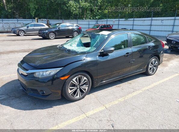 2HGFC1F77HH652277 2017 HONDA CIVIC Black Առջևի ձախ երեք քառորդ տեսարան