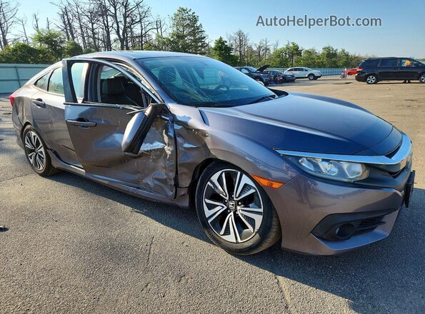 2HGFC1F77JH644623 2018 HONDA CIVIC Gray Front right