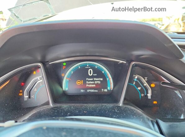 2HGFC1F77JH644623 2018 HONDA CIVIC Gray Instrument cluster view