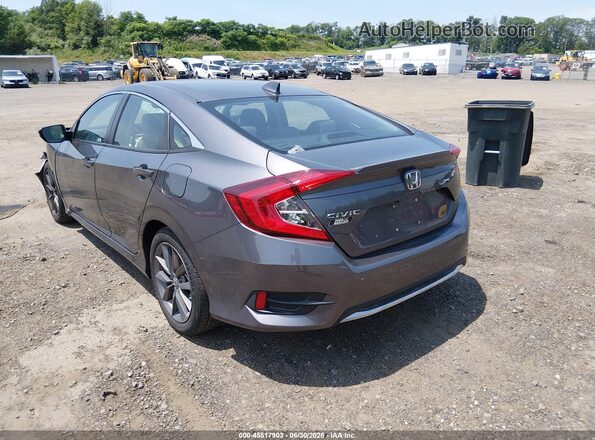 2HGFC1F77MH705991 2021 HONDA CIVIC Gray Trasero izquierdo