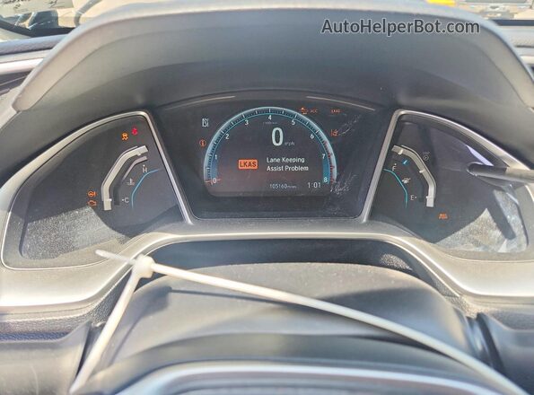 2HGFC1F82HH647884 2017 HONDA CIVIC Black Вид щитка приладів