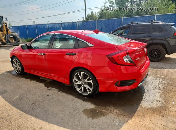 2HGFC1F92KH105152 2019 HONDA CIVIC Красный Задняя левая четверть