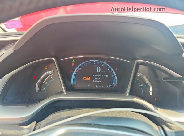 2HGFC1F92KH105152 2019 HONDA CIVIC Красный Вид щитка приборов