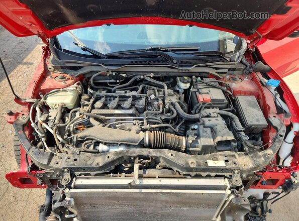 2HGFC1F92KH105152 2019 HONDA CIVIC Красный Вид задней части салона