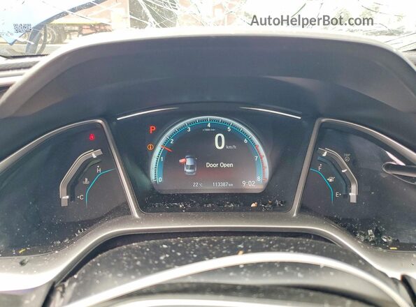 2HGFC1F94JH104597 2018 HONDA CIVIC Blue Vista del cuadro de instrumentos