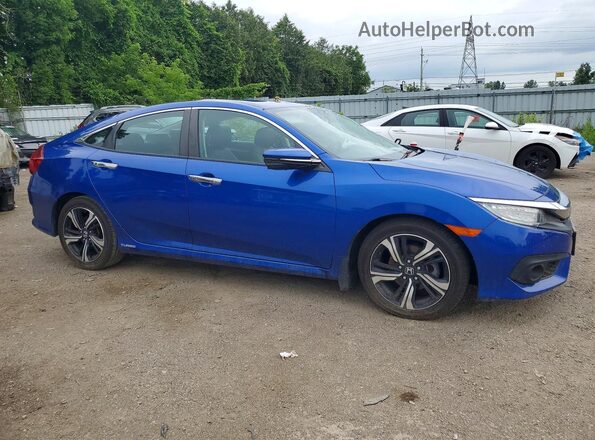 2HGFC1F94JH104597 2018 HONDA CIVIC Blue Delantero derecho