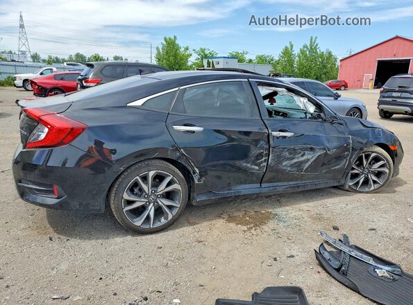 2HGFC1F94MH100490 2021 HONDA CIVIC Черный Задняя правая четверть