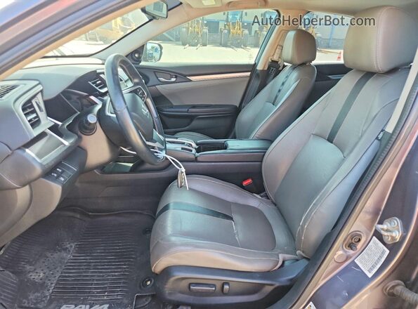 2HGFC1F96GH635258 2016 HONDA CIVIC Серый Вид салона спереди