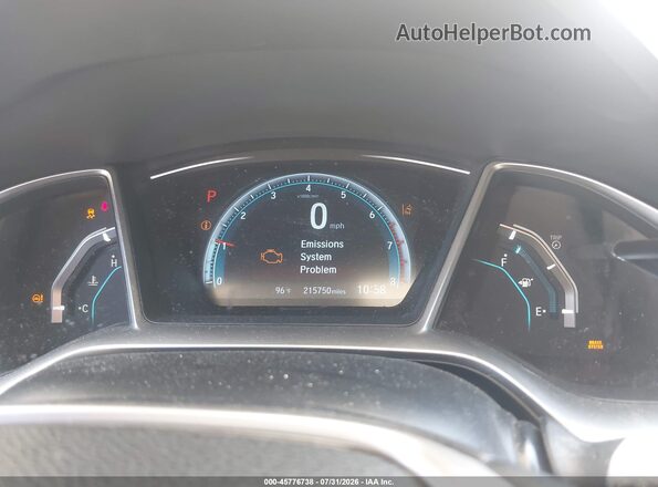2HGFC1F96GH643246 2016 HONDA CIVIC Blue უკანა სავარძლების ხედი
