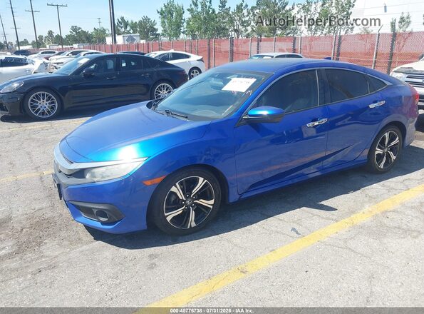 2HGFC1F96GH643246 2016 HONDA CIVIC Blue წინა მარცხენა ხედი სამი მეოთხედიდან