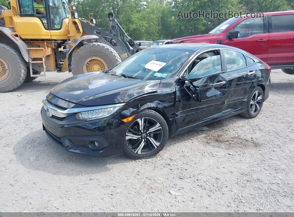 2HGFC1F96GH650150 2016 HONDA CIVIC Black წინა მარცხენა ხედი სამი მეოთხედიდან