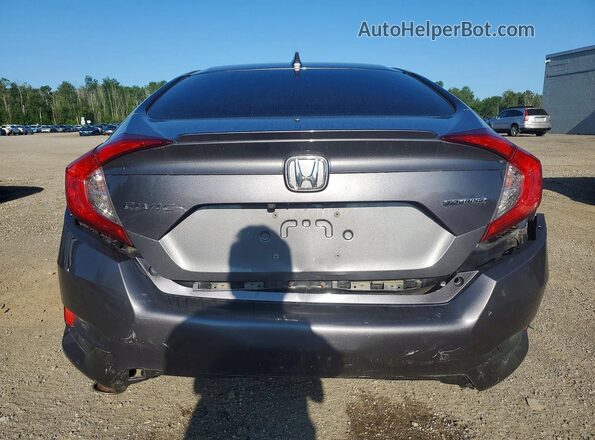 2HGFC1F99JH102540 2018 HONDA CIVIC Gray Вид ззаду