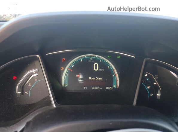2HGFC1F99JH102540 2018 HONDA CIVIC Gray Вид щитка приладів