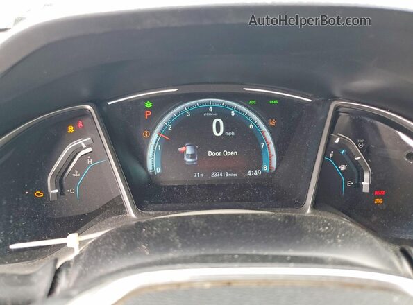 2HGFC1F9XHH632039 2017 HONDA CIVIC White Instrument cluster view