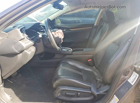 2HGFC1F9XKH101902 2019 HONDA CIVIC Gray წინა სალონის ხედი
