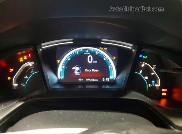 2HGFC2E60KH605629 2019 HONDA CIVIC Silver ხელსაწყოთა პანელის ხედი