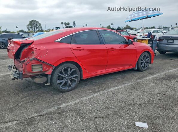 2HGFC2E80KH508996 2019 HONDA CIVIC Red Tył prawy