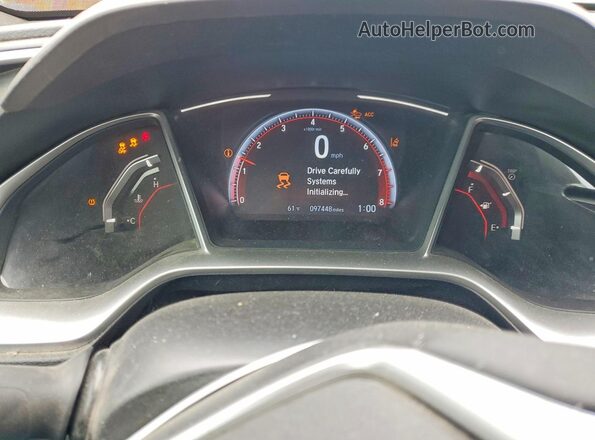 2HGFC2E80KH508996 2019 HONDA CIVIC Red Widok zestawu wskaźników