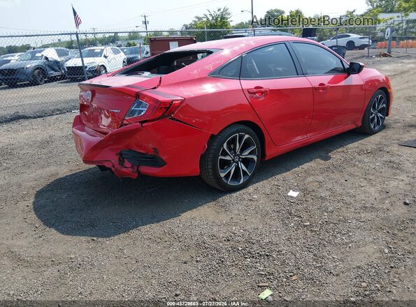 2HGFC2E82KH525945 2019 HONDA CIVIC Red უკანა მარჯვენა