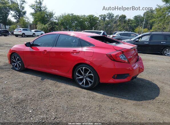 2HGFC2E82KH525945 2019 HONDA CIVIC Red უკანა მარცხენა