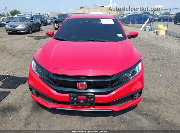 2HGFC2E82KH525945 2019 HONDA CIVIC Red ხელსაწყოთა პანელის ხედი