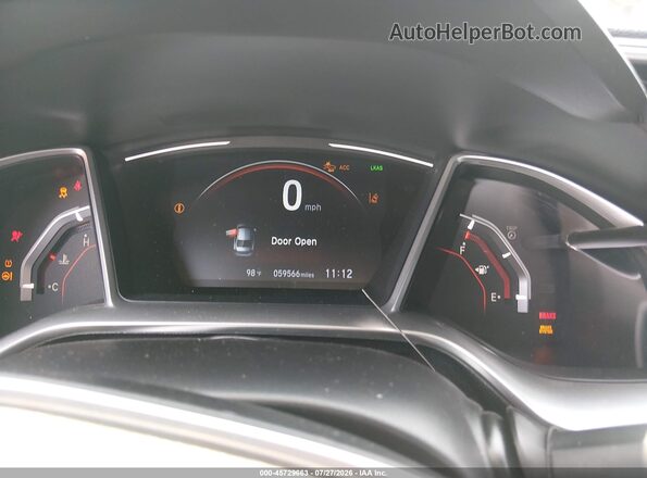 2HGFC2E82KH525945 2019 HONDA CIVIC Red უკანა სავარძლების ხედი