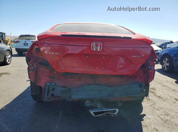 2HGFC2E87KH522006 2019 HONDA CIVIC Red Widok z tyłu