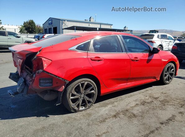 2HGFC2E87KH522006 2019 HONDA CIVIC Red Tył prawy