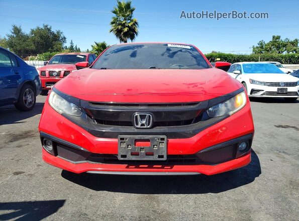 2HGFC2E87KH522006 2019 HONDA CIVIC Red Widok z przodu