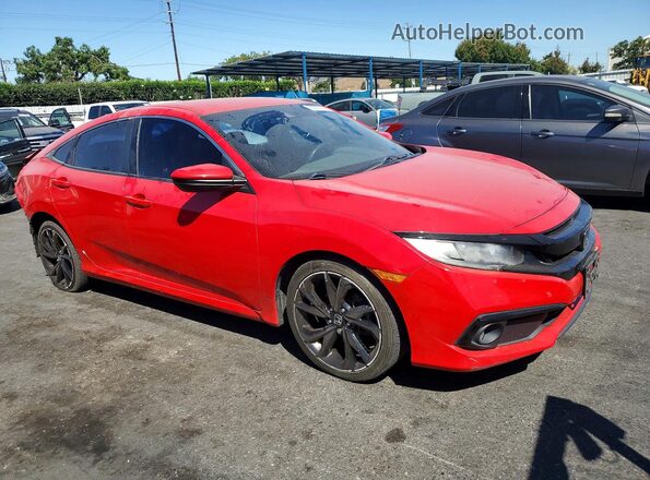 2HGFC2E87KH522006 2019 HONDA CIVIC Red Przód prawy