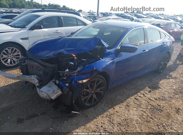 2HGFC2E87LH503683 2020 HONDA CIVIC Синий Передняя левая четверть