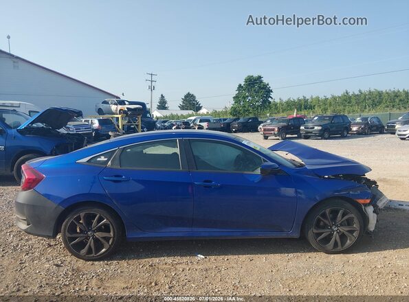 2HGFC2E87LH503683 2020 HONDA CIVIC Синий Вид задней части салона