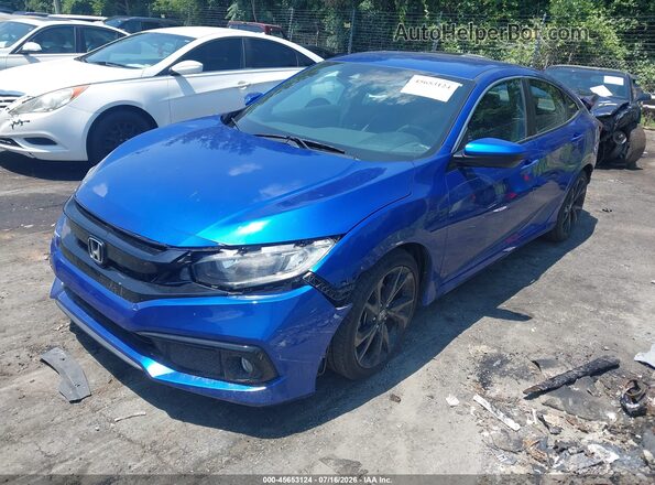 2HGFC2E88LH575167 2020 HONDA CIVIC Blue Przód lewy