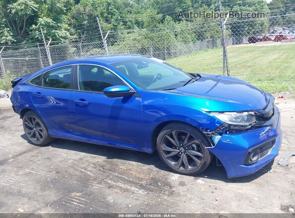 2HGFC2E88LH575167 2020 HONDA CIVIC Blue Widok wnętrza 360 stopni