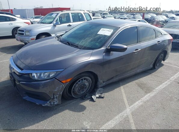2HGFC2F50HH507554 2017 HONDA CIVIC Серый Передняя левая четверть