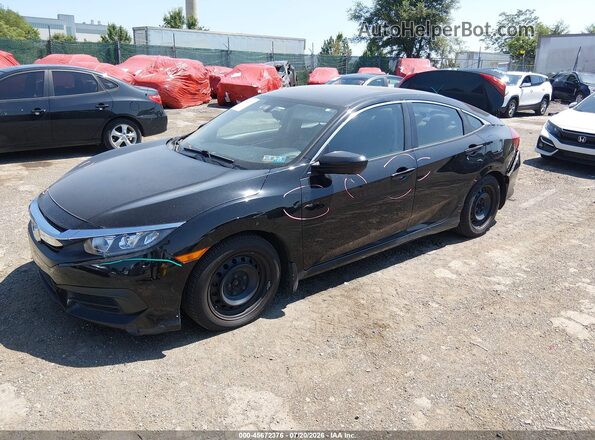 2HGFC2F50HH519185 2017 HONDA CIVIC Черный Передняя левая четверть