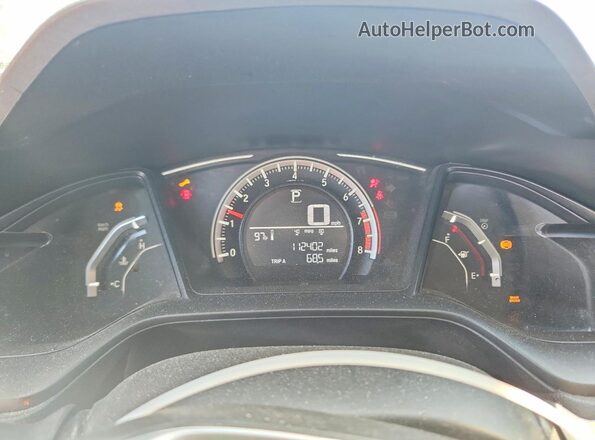 2HGFC2F50JH535571 2018 HONDA CIVIC Black Սարքավորումների վահանակի տեսք