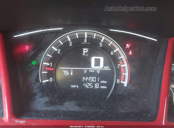 2HGFC2F50JH552905 2018 HONDA CIVIC Красный Вид задних сидений