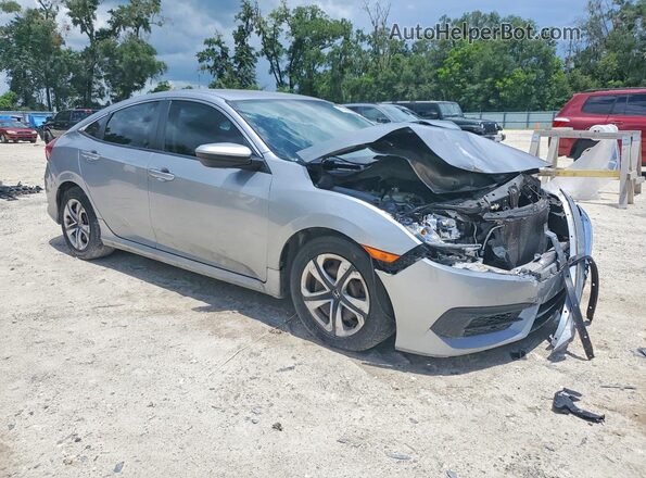 2HGFC2F50JH564567 2018 HONDA CIVIC Серебряный Передняя правая четверть