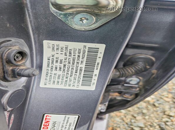 2HGFC2F51HH558979 2017 HONDA CIVIC Gray ძრავის განყოფილების ხედი
