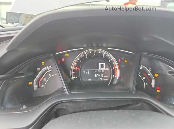 2HGFC2F51HH558979 2017 HONDA CIVIC Gray ხელსაწყოთა პანელის ხედი