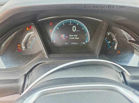 2HGFC2F51JH004430 2018 HONDA CIVIC Gray Вид щитка приладів