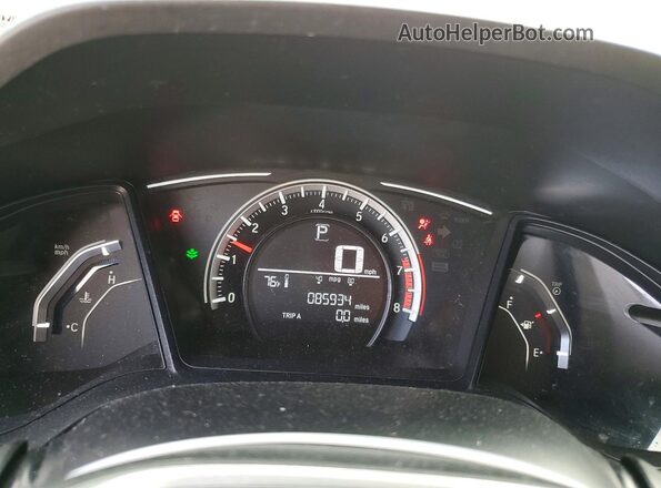 2HGFC2F51JH544439 2018 HONDA CIVIC Charcoal Instrument cluster view