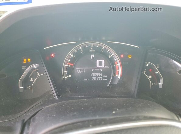 2HGFC2F51JH579479 2018 HONDA CIVIC Gray Vista del cuadro de instrumentos