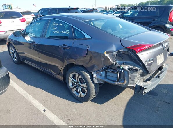 2HGFC2F51JH594127 2018 HONDA CIVIC Gray Trasero izquierdo
