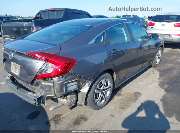 2HGFC2F51JH594127 2018 HONDA CIVIC Gray Trasero derecho