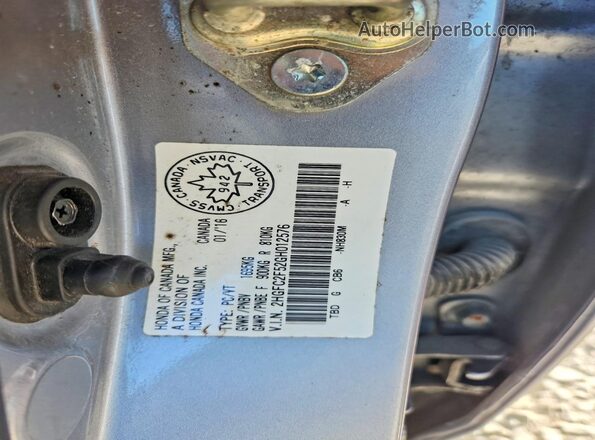 2HGFC2F52GH012576 2016 HONDA CIVIC Silver Engine compartment view