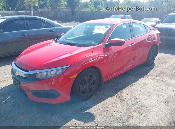 2HGFC2F52GH555782 2016 HONDA CIVIC Red Առջևի ձախ երեք քառորդ տեսարան