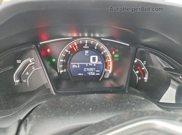 2HGFC2F52HH537123 2017 HONDA CIVIC Blue ხელსაწყოთა პანელის ხედი