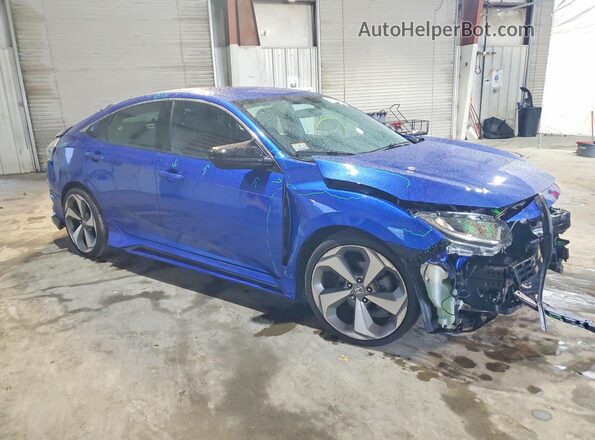 2HGFC2F52JH535653 2018 HONDA CIVIC Blue Delantero derecho